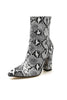 Snake Print High Heel Boots