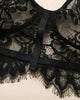 Eyelash Lace Sheer Mesh Garter Lingerie Set