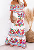 Gradient Off Shoulder Belted Maxi Dress