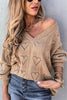 Heart Hollow V Neck Sweater