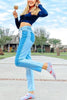 Patchwork High Waist Jeans