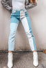 Patchwork High Waist Jeans
