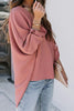 Solid V Neck Bat Blouse