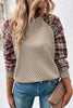 Shein Lune Plaid Long Sleeved Button Down Sweatshirt