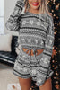 Christmas Drawstring Long Sleeve Pajamas Set