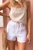 Pockets Drawstring Linen Shorts