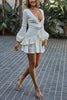 Long Sleeve Ruffle Wrap Knit Dress