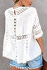 Hollow Half Sleeve Loose Blouse