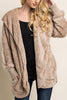 Fluffy Fleece Open Coat