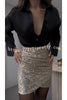 Stunning Days Sequined Elastic Waist Ruched Mini Skirt