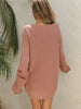 V-neck Solid Color Temperament Commuting Medium Long Knitting Sweater