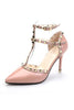 Rivet Pointed Toe High Heels Pump