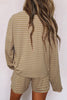 Stripe Long Sleeve Tee Shorts Set