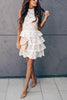 Layer Lace Backless Mini Dress