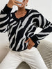 Fashion Zebra Pattern Warm Knitting Sweater