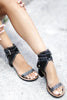 Open Toe Rivet Chunky Heeled Sandals