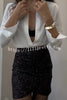 Stunning Days Sequined Elastic Waist Ruched Mini Skirt
