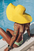 Yellow Straw Wide Brim Hat