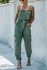 Strapless Pocket Belted Jumpsuit