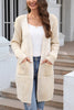 Chic Journey Pocketed Ribbed Knit Cardigan