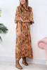 So 70's Multi Print Drape Maxi Dress