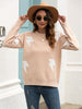 Women's Jacquard Round Neck Pullover Sweater