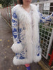 Bohemia Long Sleeves Floral Printed Feathers Warm Cardigan Coats