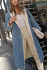 Sherpa Fleece Denim Trench Coat