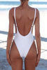 Classic Solid Backless One-piece Swimwear