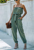 Strapless Pocket Belted Jumpsuit