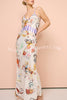 Timeless Choice Satin Contrast Fun Print Bias Cut Maxi Dress