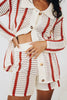 Head In The Clouds Crochet Cardigan Short Set