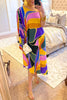 Multi Print Asymmetrical One Shoulder Dress
