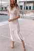 Lace Short Sleeve Mermaid Dress