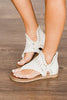 Buckle Flip-Flops Canvas Flat Heel Sandals