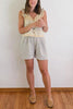 Solid Linen A Line Shorts