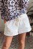 Pockets Drawstring Linen Shorts