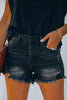 Ripped Raw Edge Denim Shorts