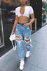 High Waist Ripped Jeans