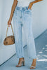 High Rise Paper Bag Elastic Waist Denim