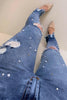 Dazzled Pearl Ripped Skinny Jeans