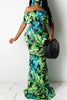 Ruffles Off Shoulder Maxi Dress