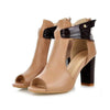 Lydiashoes Women Fashion Pu Hollow-Out Peep Toe High Heel Sandals