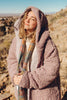 Hooded Open Front Lamb Wool Teddy Coat
