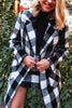 Plaid Button Woolen Coat