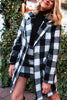 Plaid Button Woolen Coat