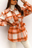 Belted Pocket Detail Flannel Shacket