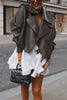 Oversized Cropped Leather Jacket