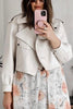 Oversized Cropped Leather Jacket