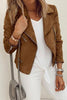 Zipper Suede Fringe Jacket